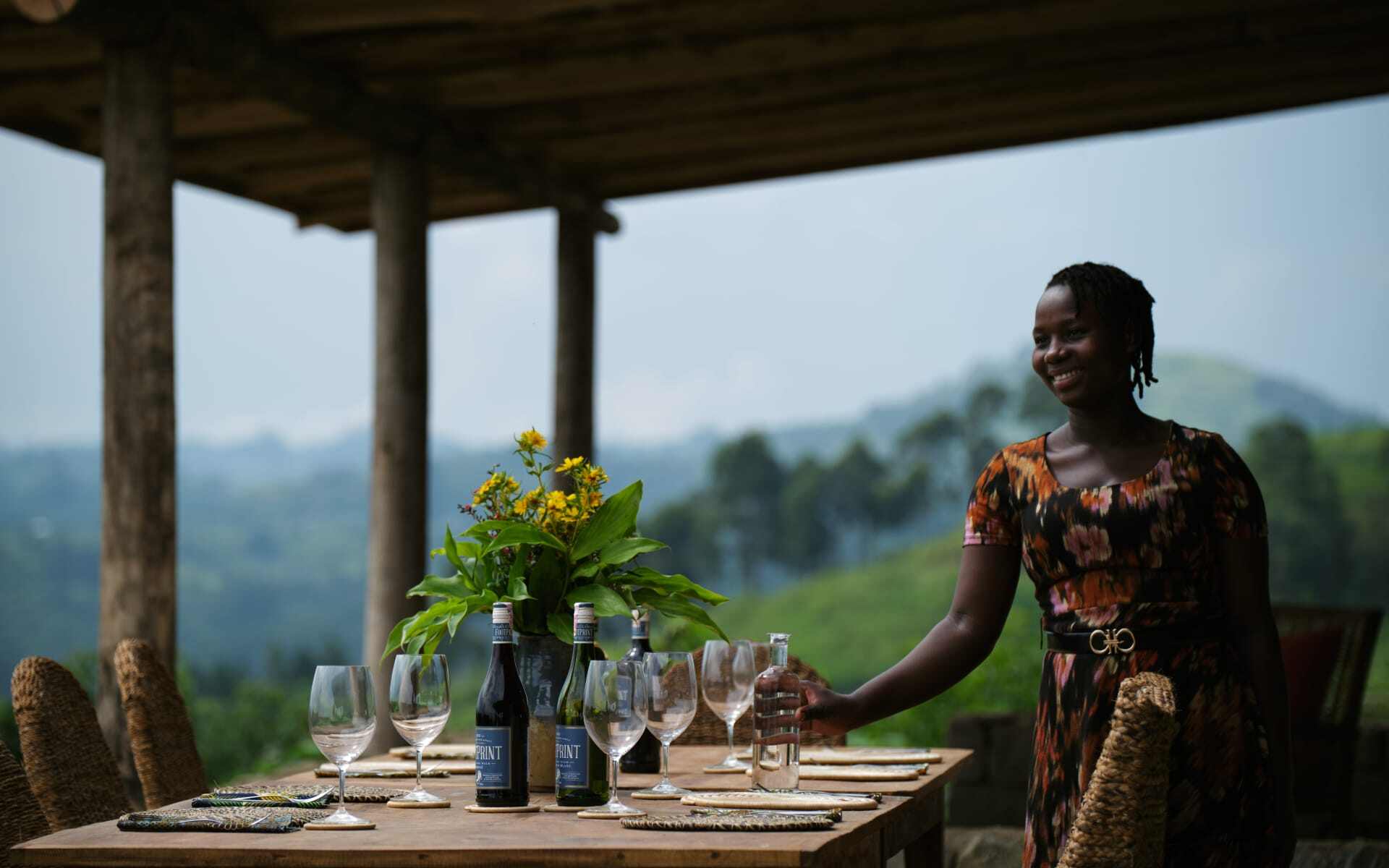 Enjoy delicious cuisine at Kibale Lodge in Uganda.