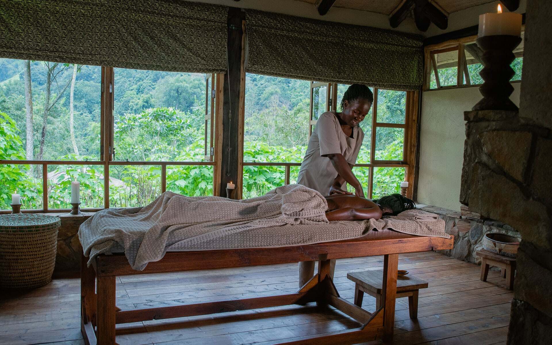 You can enjoy a massage at Bwindi Lodge as part of your Uganda tour.