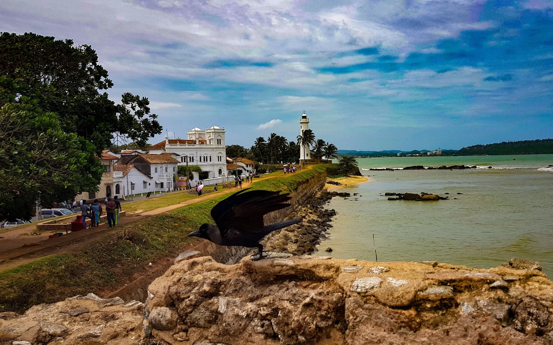 Galle coastline in Sri Lanka.