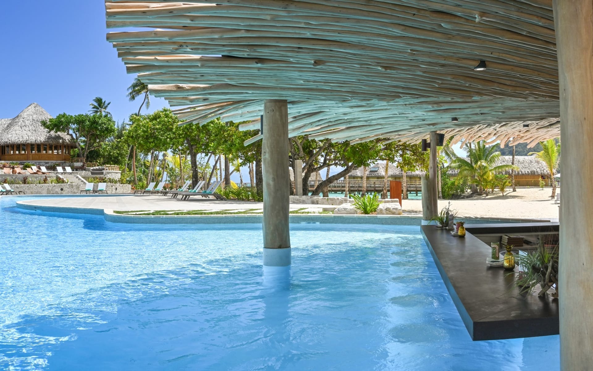 A pool bar.