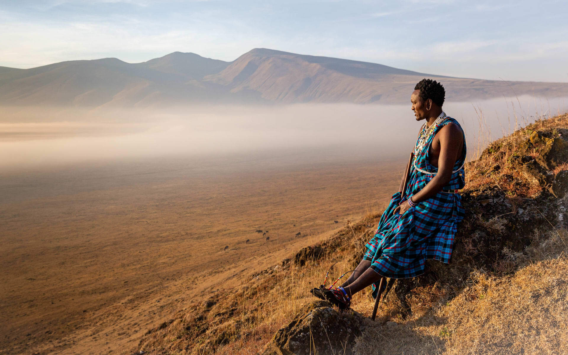 Maasai-Warrior in Ngorongoro, Tanzania