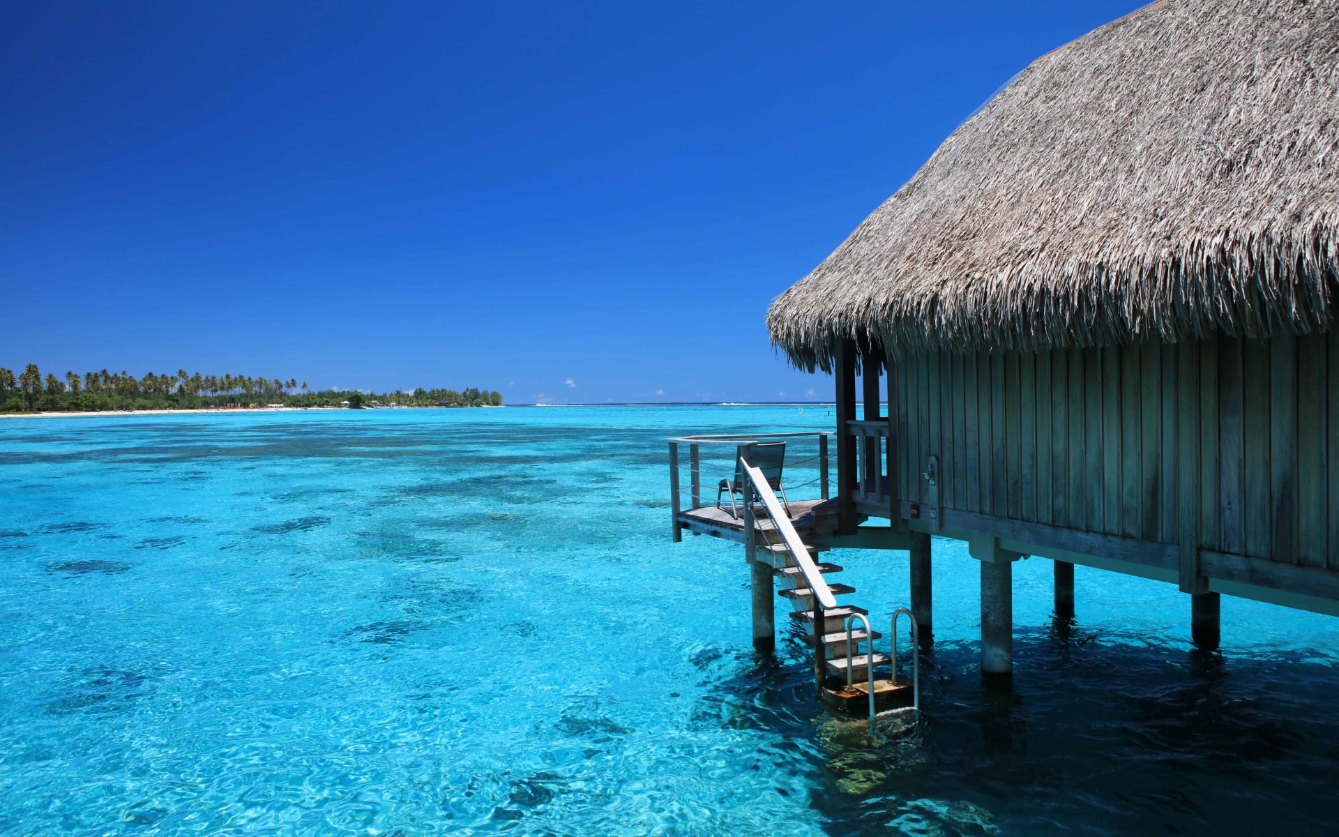 Exterior of superior overwater bungalow