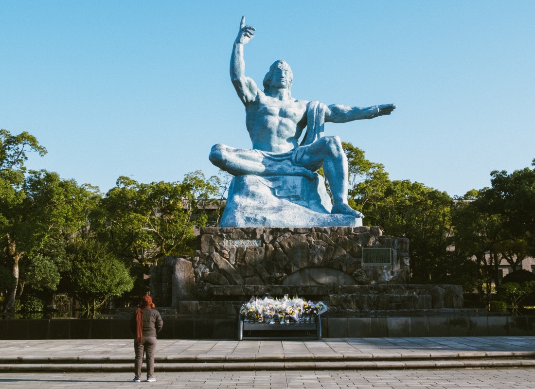 Nagasaki Peace Statue in Nagasaki Peace Park, Japan