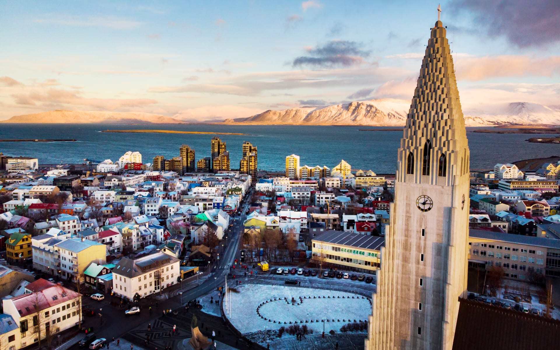 Hallgrímskirkja Church in Reykjavik, Iceland.