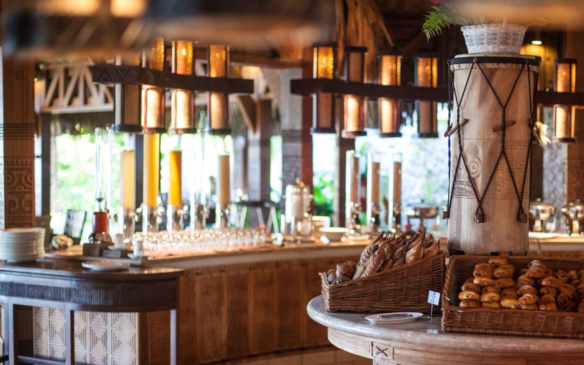 Delicious breakfast in breakfast bar