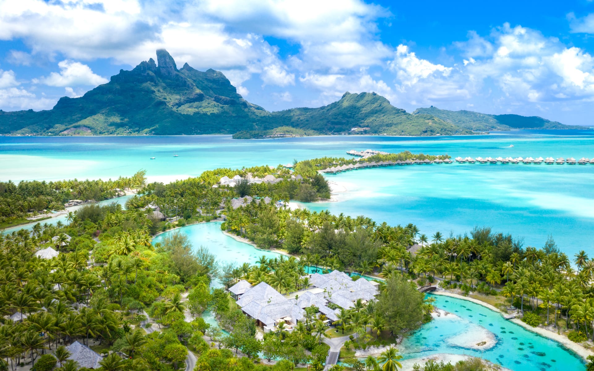 ariel view of st regis bora bora