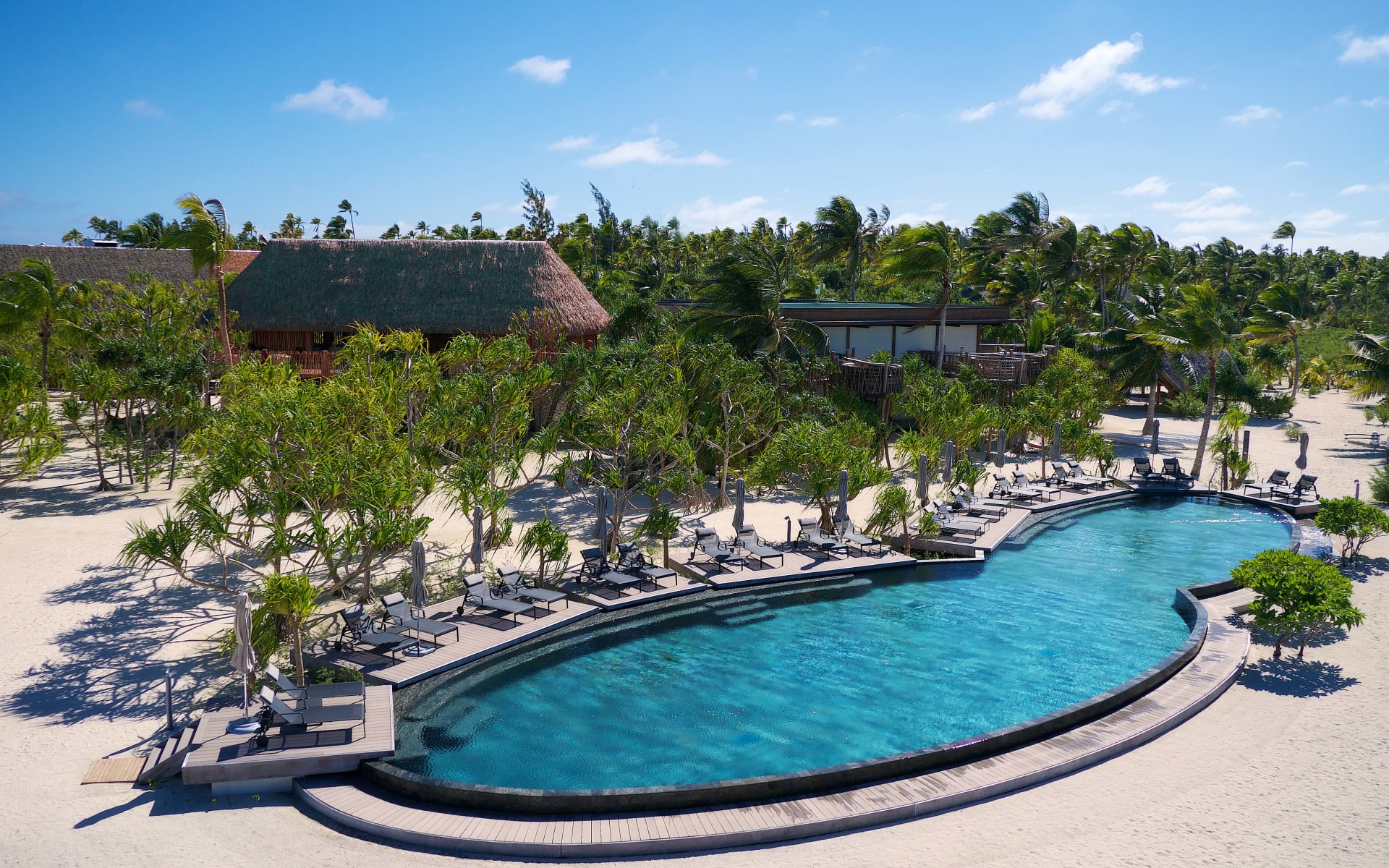 Ariel view of swimming pool