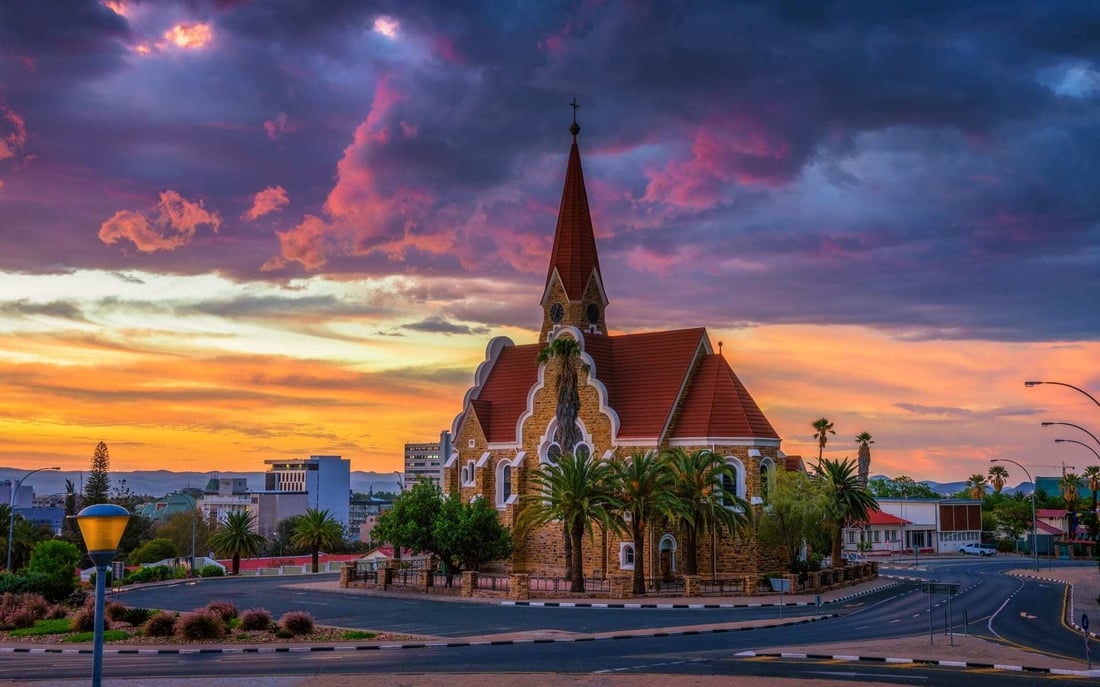 Visit Windhoek on a luxury Namibia tour and see its church.