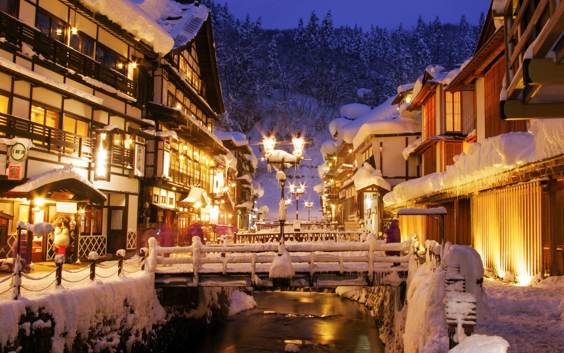 Ginzan Onsen in Japan, a classic hot spring town
