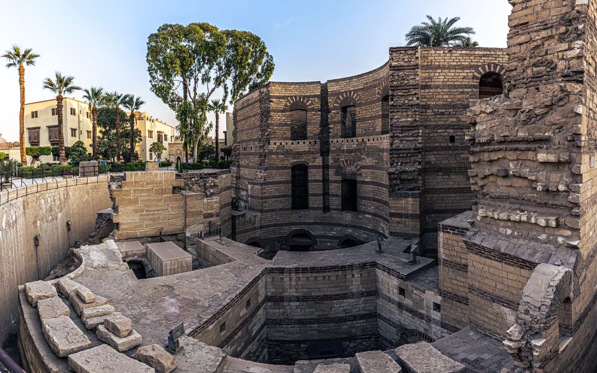 Coptic Cairo encompasses beautiful ancient ruins.