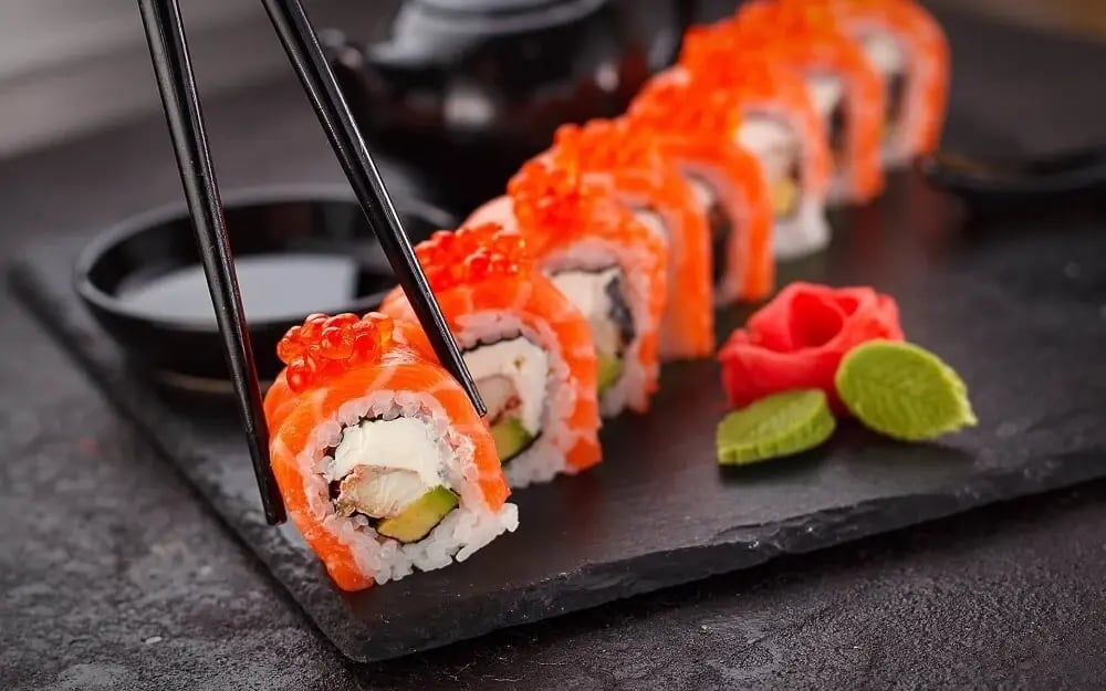 japan-food-guide-japanese-sushi-with-salmon-and-chopsticks