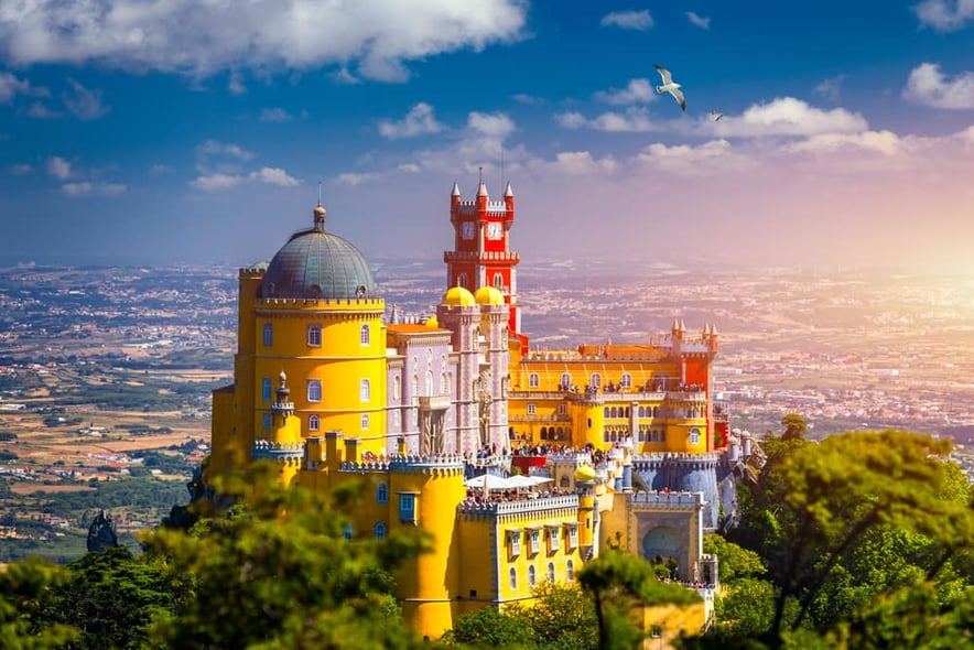 Panoramic View Of Pena Palace