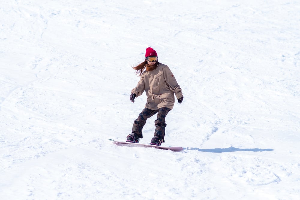 shutterstock_1502582813Snowboarder riding in Niigata, Japan