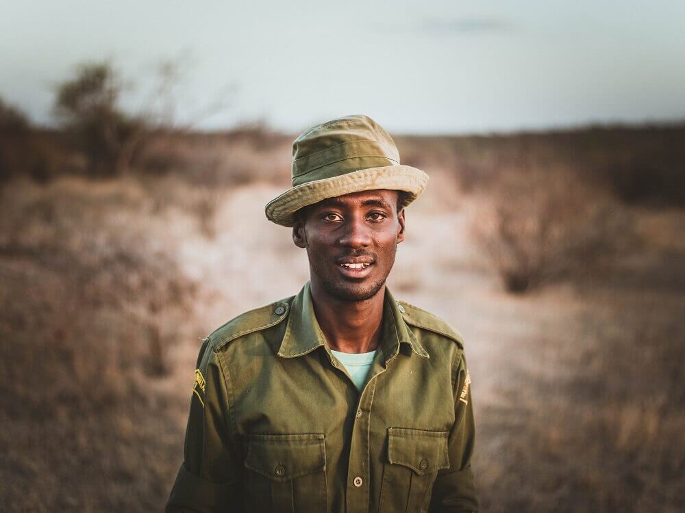 Rhino tracker in the Sera Conservancy in Kenya