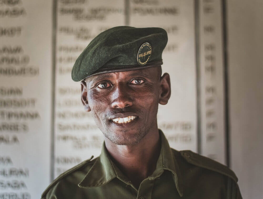 Staff member at Reteti Elephant Sanctuary in Kenya